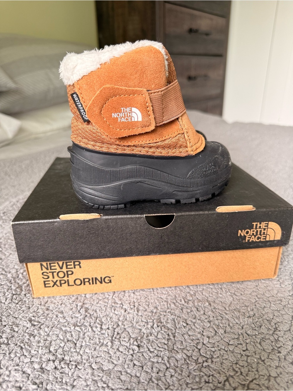 The North Face Toddler Alpenglow II Insulated Boot - Toasted Brown